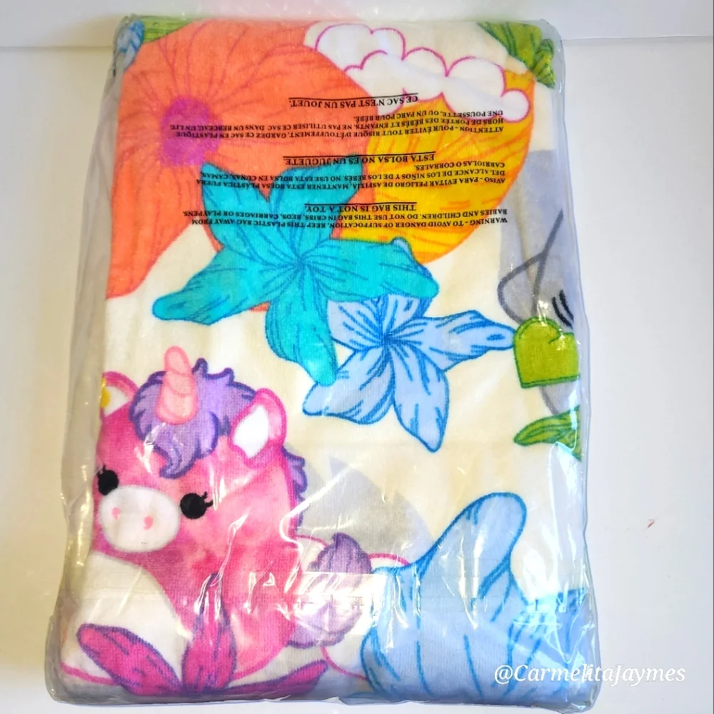 ⛱️ Adult Size Squishmallow Beach Towel Super Cute! Squishmallows w/🌺 ☆》BNIB《☆